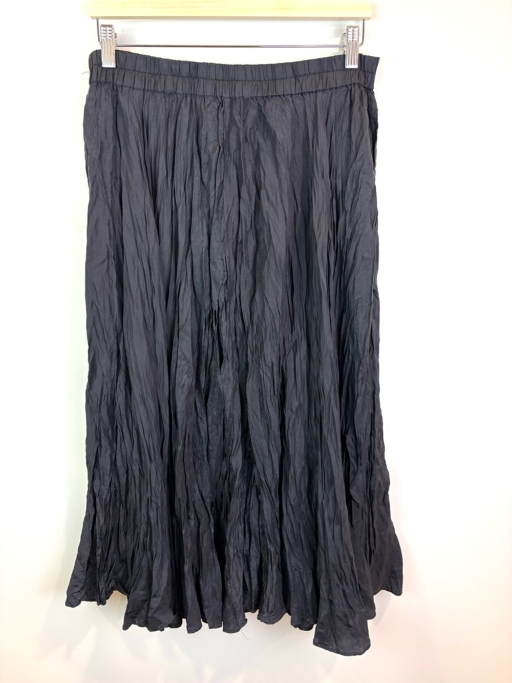 Vintage Wintersilks 100% silk Crinkle Maxi Skirt size LP
